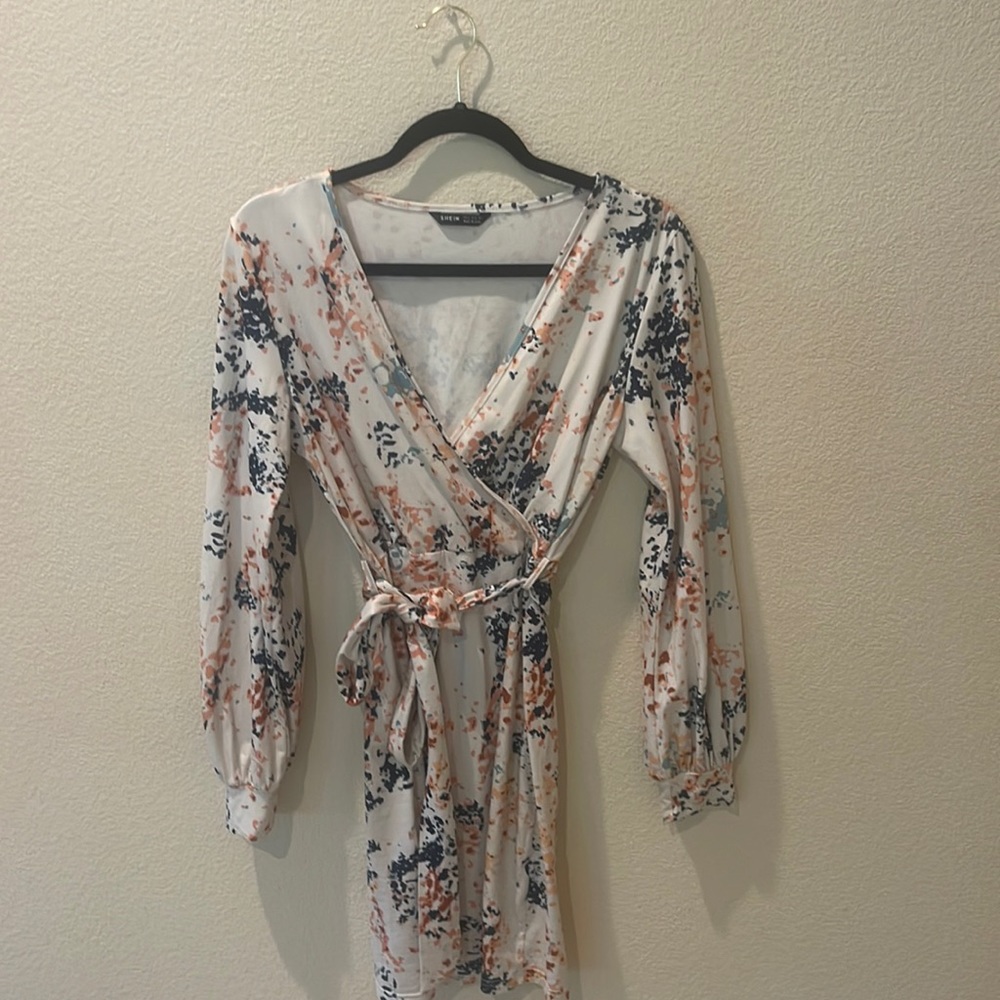 Multi color wrap dress